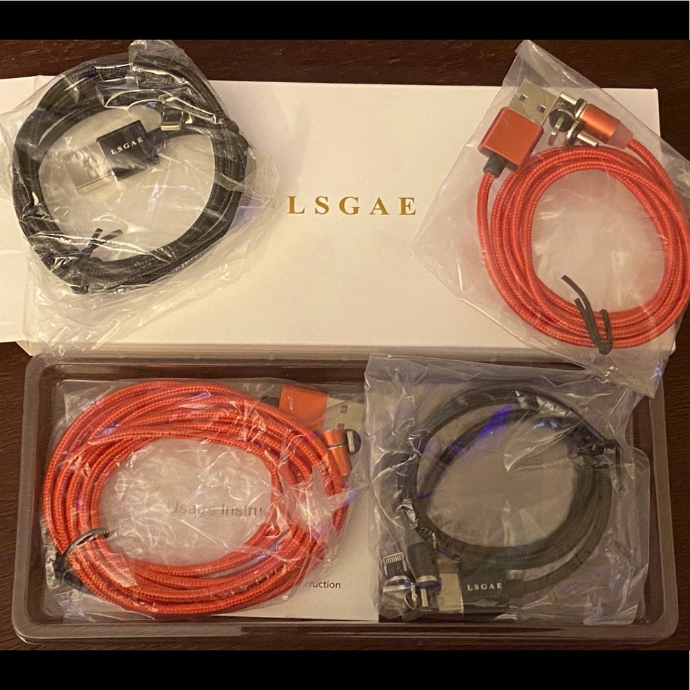 LSGAE 3-in-1 Magnetic iPhone Charger 4-pack